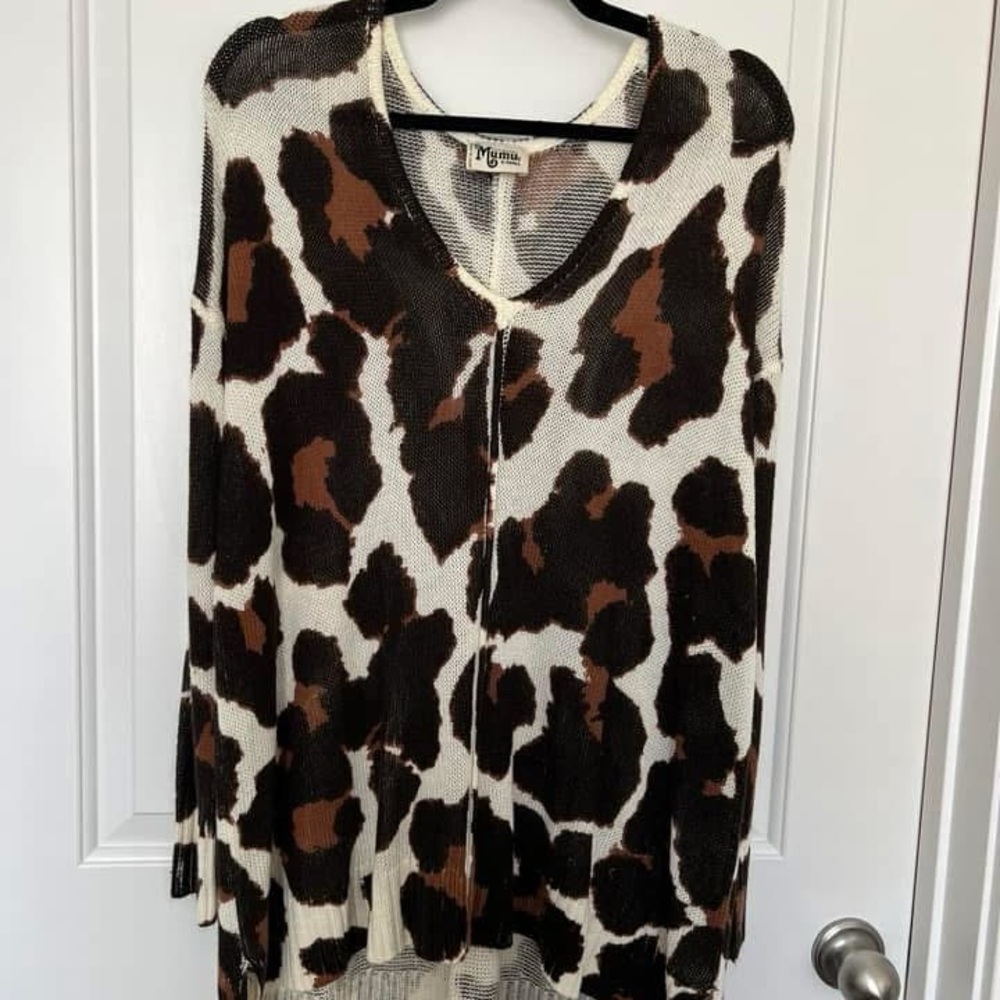 Show Me Your MuMu GUC Leopard Hug Me Sweater Wildcat Knit XS